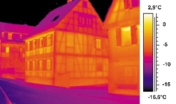 Thermographie verputztes Fachwerkhaus